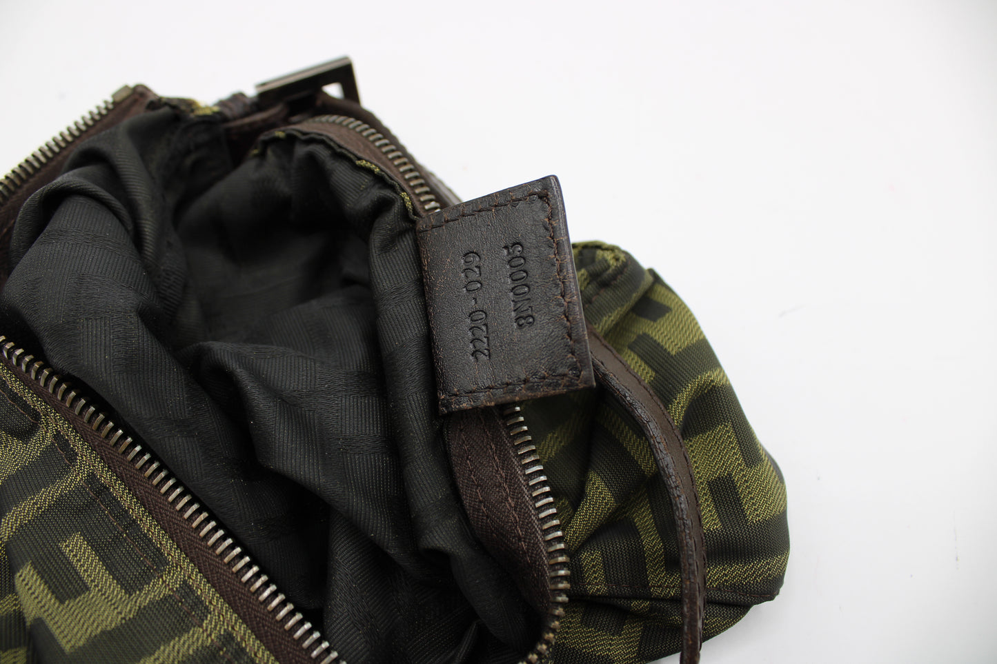 Fendi Brown Canvas Zucca Leather Shoulder Bag