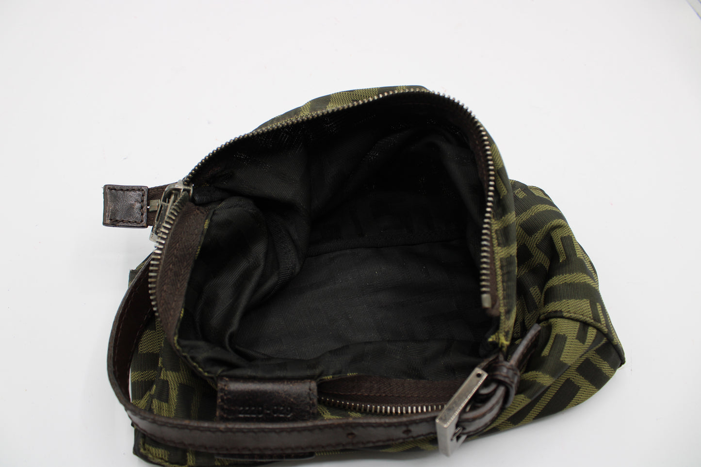 Fendi Brown Canvas Zucca Leather Shoulder Bag
