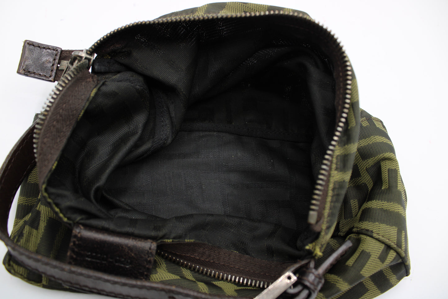 Fendi Brown Canvas Zucca Leather Shoulder Bag