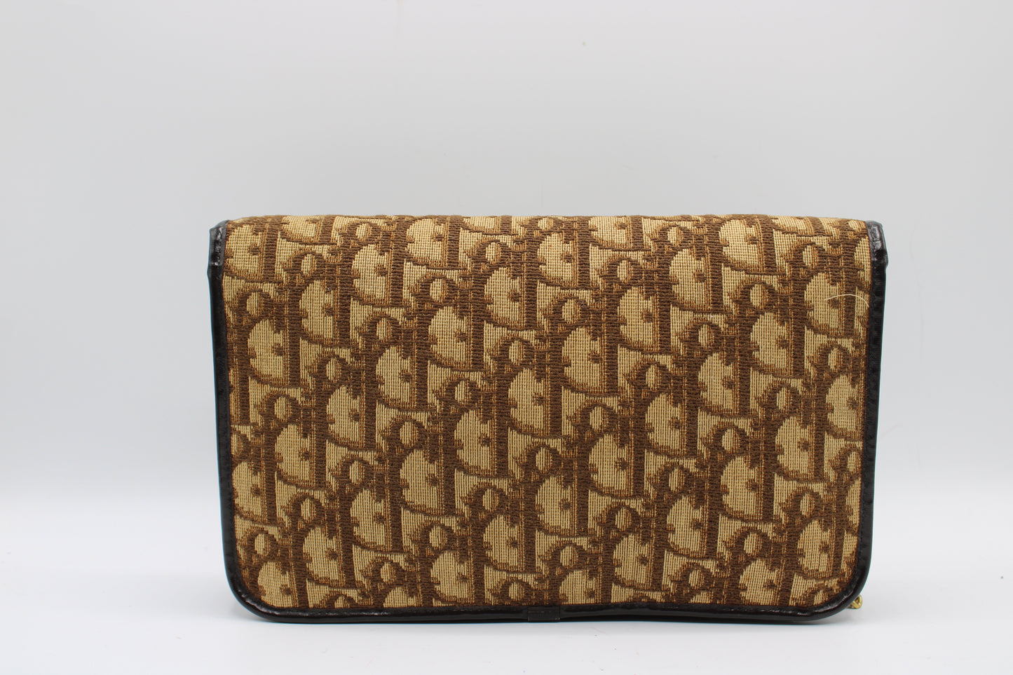 Christian Dior Brown Trotter Canvas Chain Crossbody Bag