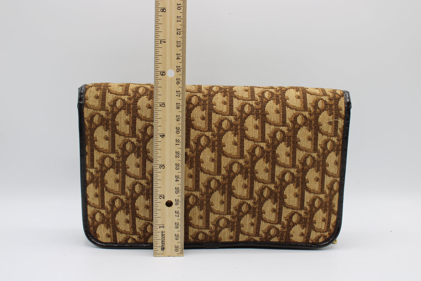 Christian Dior Brown Trotter Canvas Chain Crossbody Bag