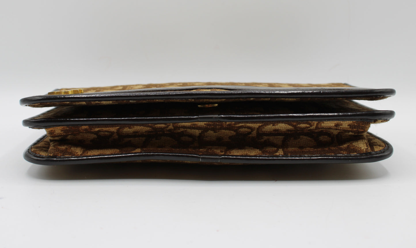 Christian Dior Brown Trotter Canvas Chain Crossbody Bag