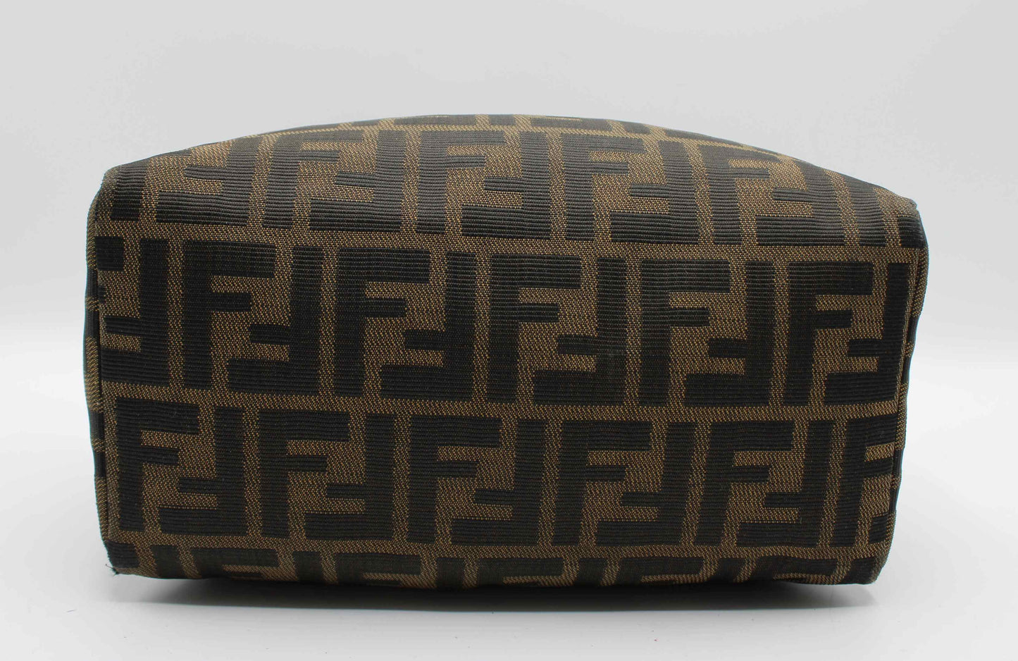 Fendi Brown Zucca Canvas Leather Baguette Shoulder Bag