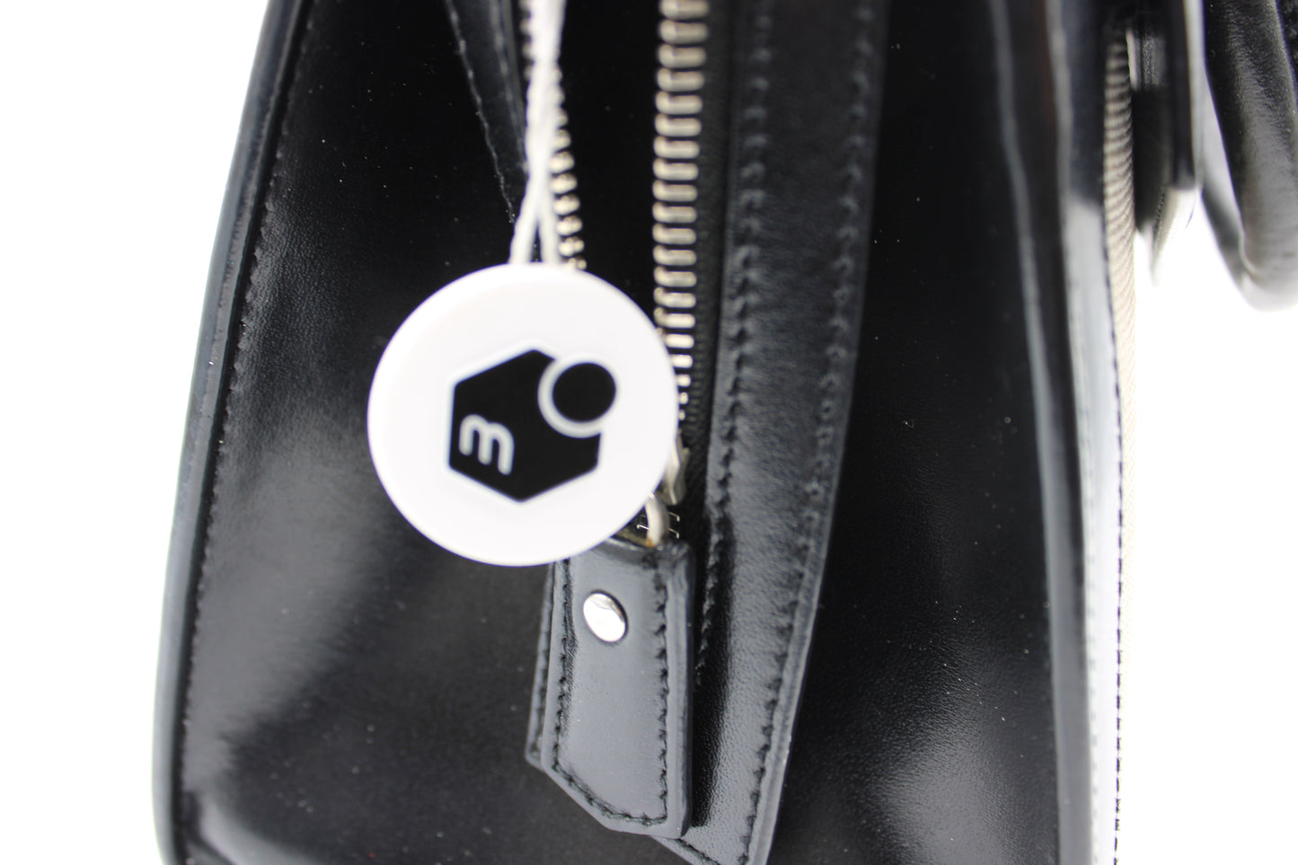 Saint Laurent Black Leather Canvas Cassandra Tote Bag