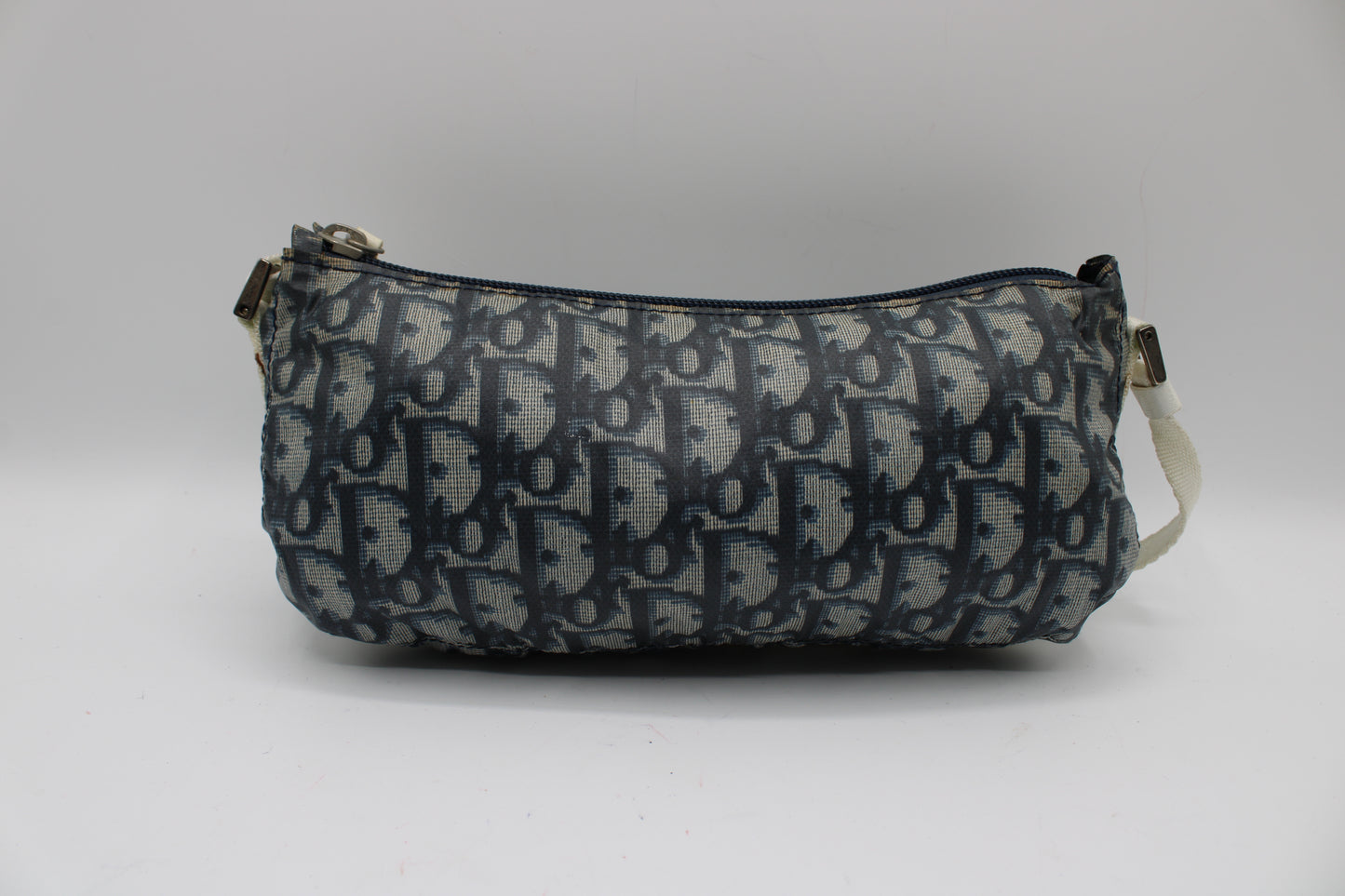 Christian Dior Navy White Trotter Nylon Mini Shoulder Bag