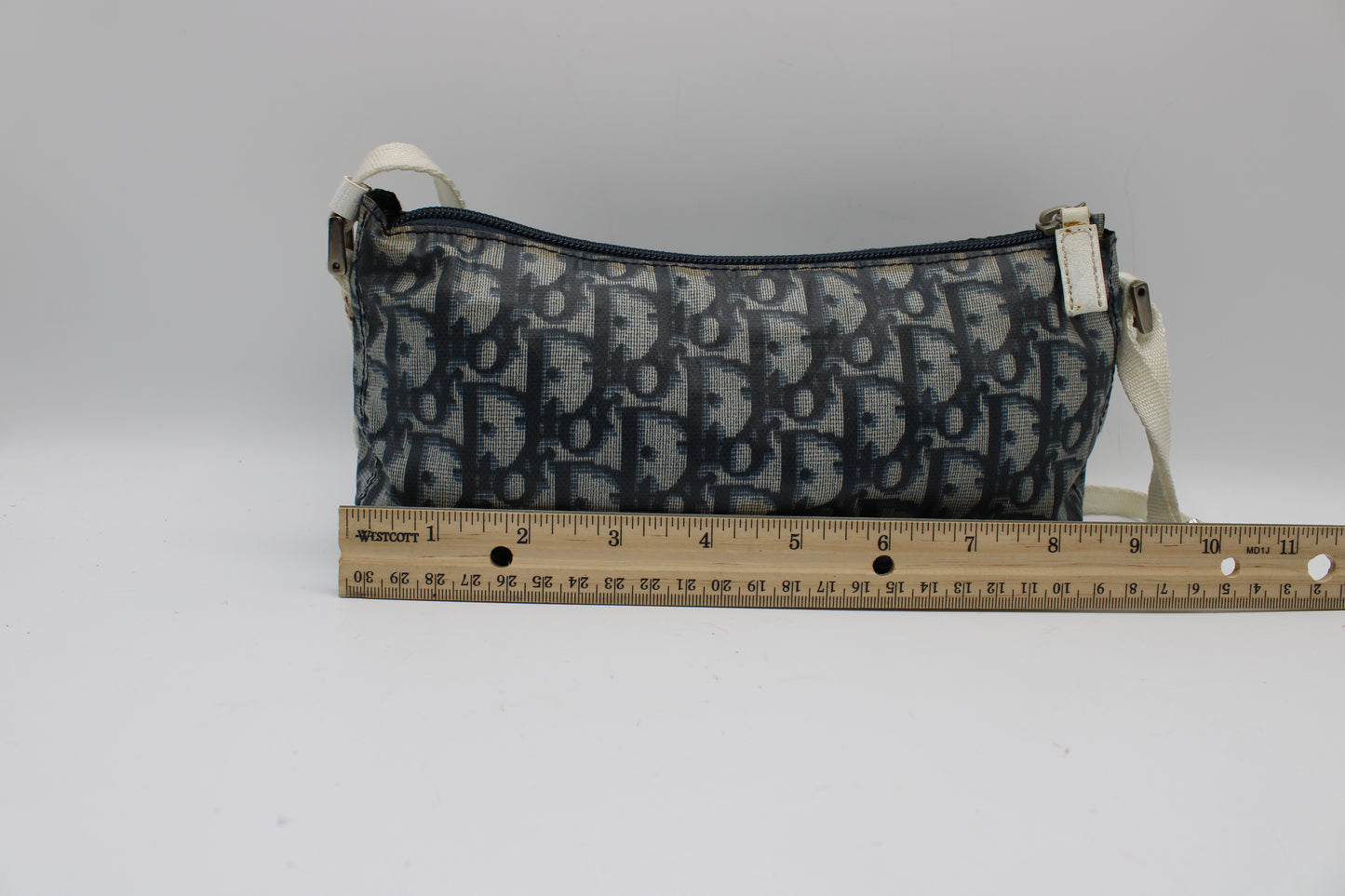Christian Dior Navy White Trotter Nylon Mini Shoulder Bag