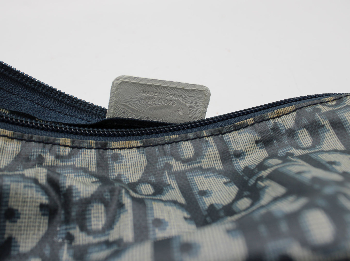 Christian Dior Navy White Trotter Nylon Mini Shoulder Bag