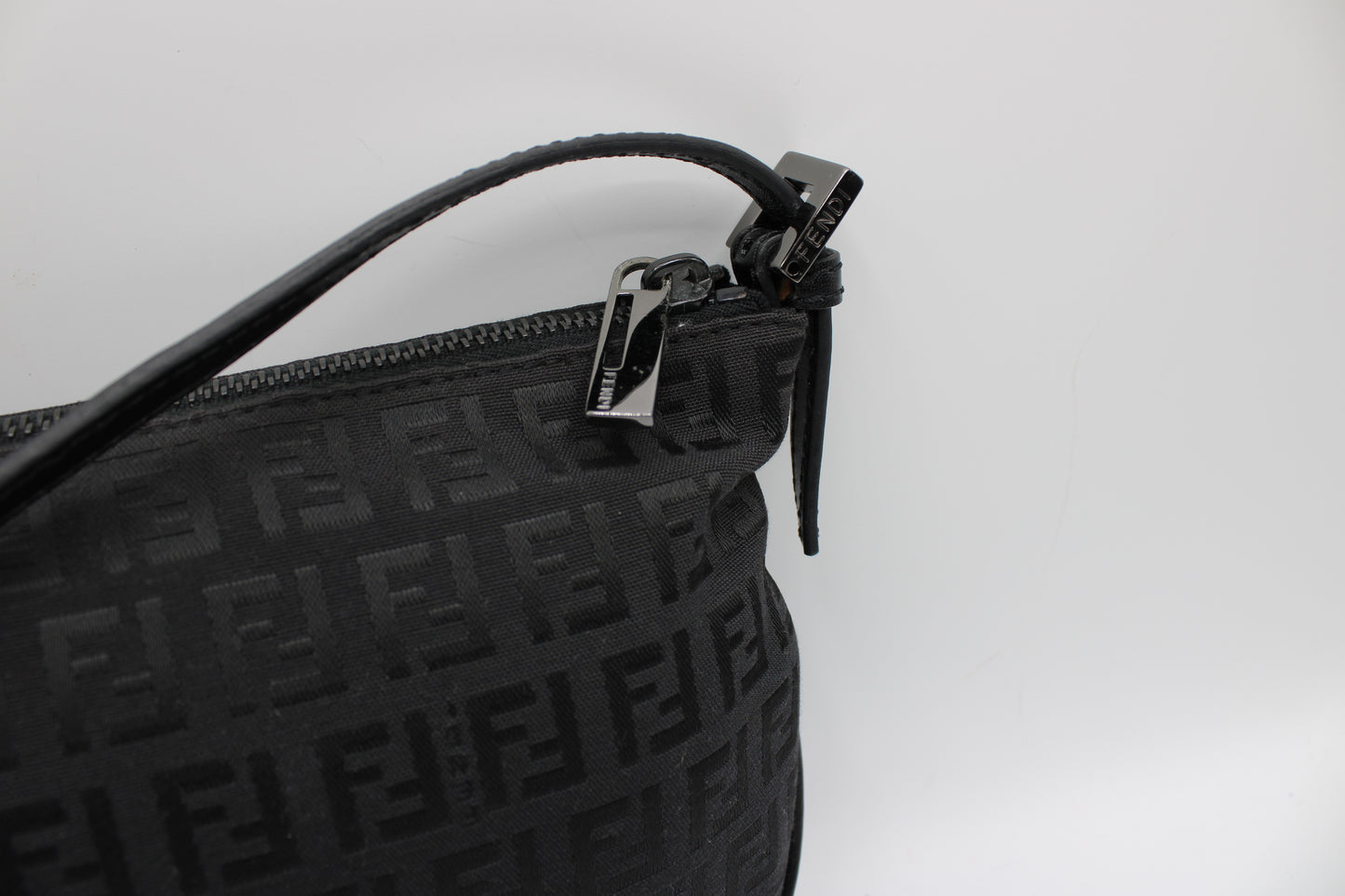 Fendi Black Zucca Canvas Mini Shoulder Bag