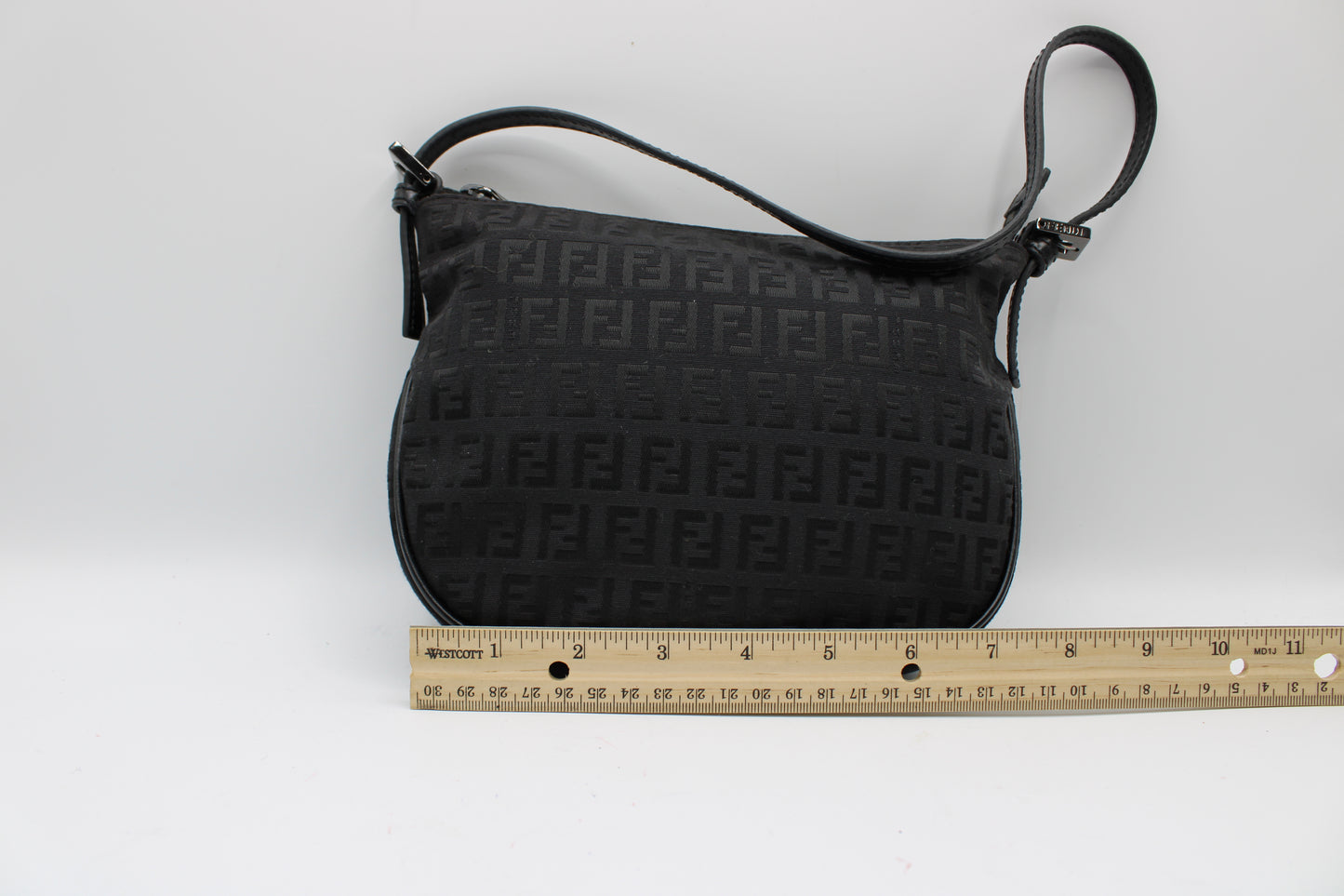 Fendi Black Zucca Canvas Mini Shoulder Bag