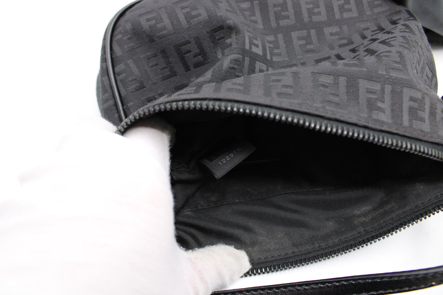 Fendi Black Zucca Canvas Mini Shoulder Bag