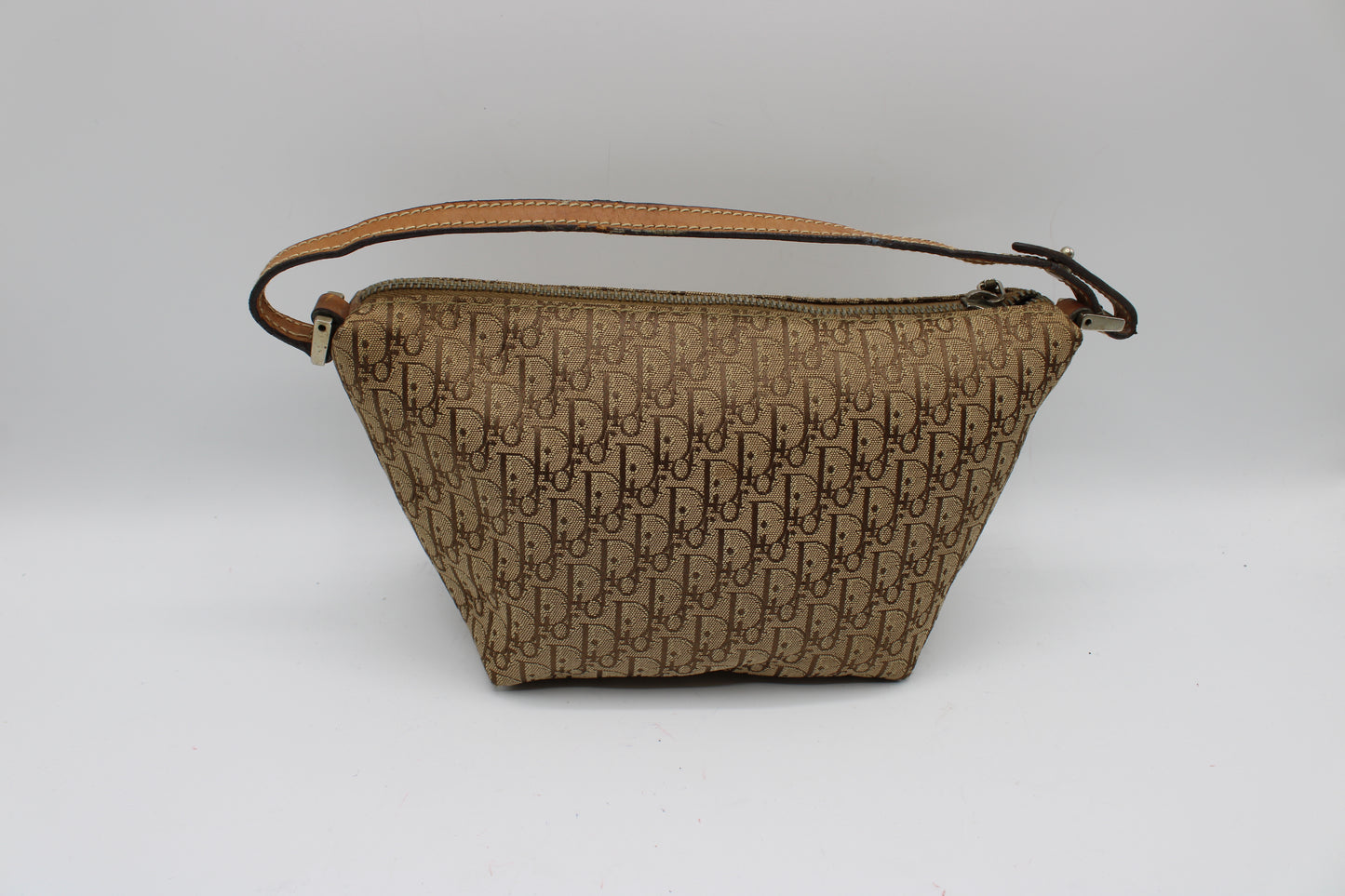 Christian Dior Brown Trotter Canvas Leather Shoulder Bag