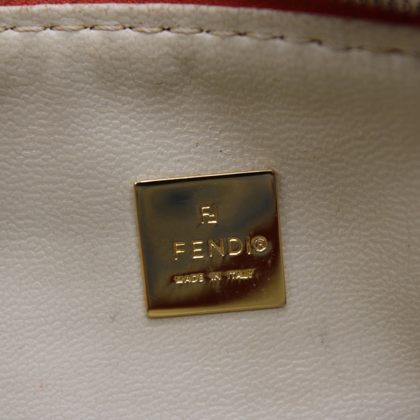 Fendi Pink Peach Patent Zucca Canvas Shoulder Bag