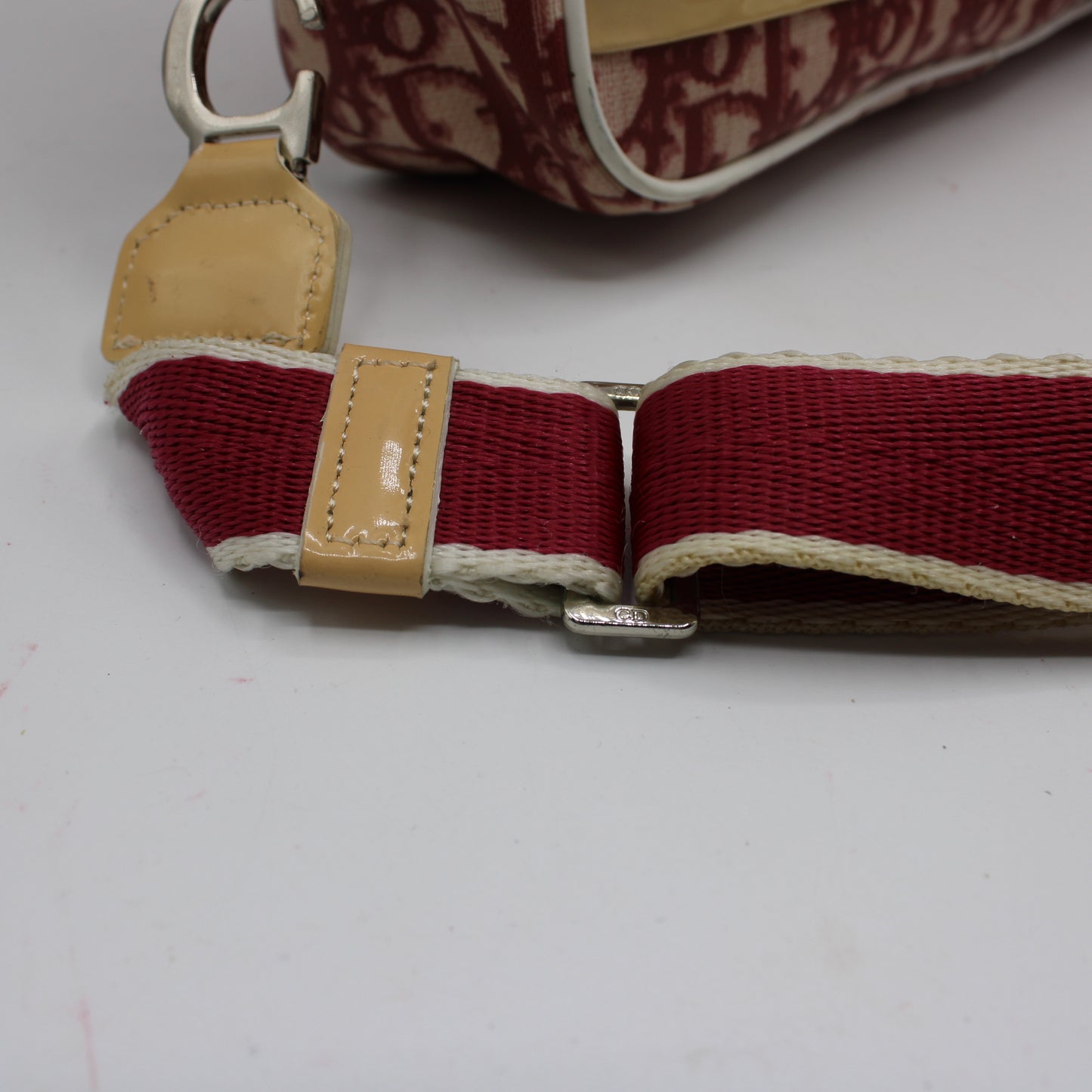 Christian Dior Burgundy Trotter Number 2 Canvas Crossbody Shoulder Bag
