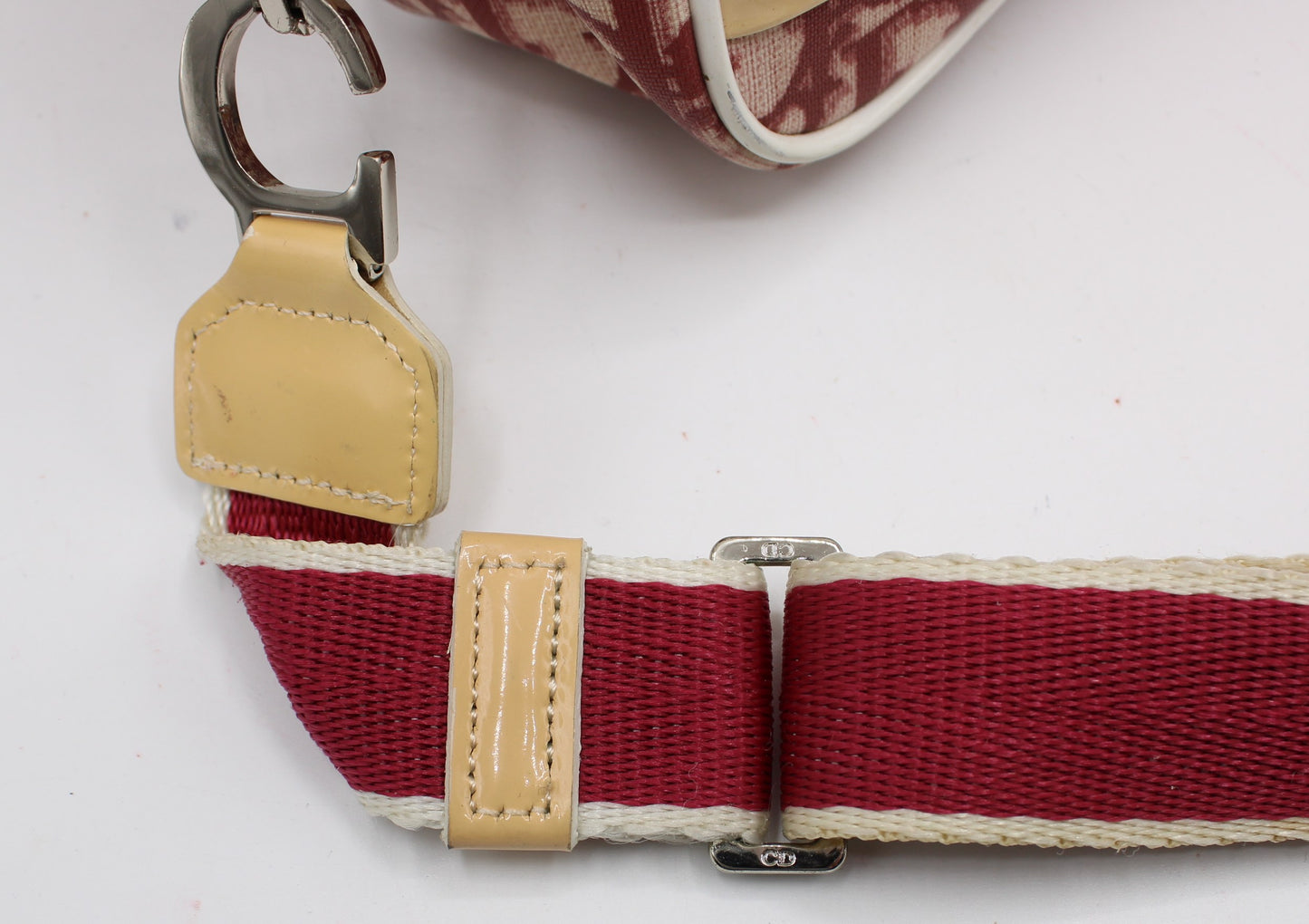 Christian Dior Burgundy Trotter Number 2 Canvas Crossbody Shoulder Bag
