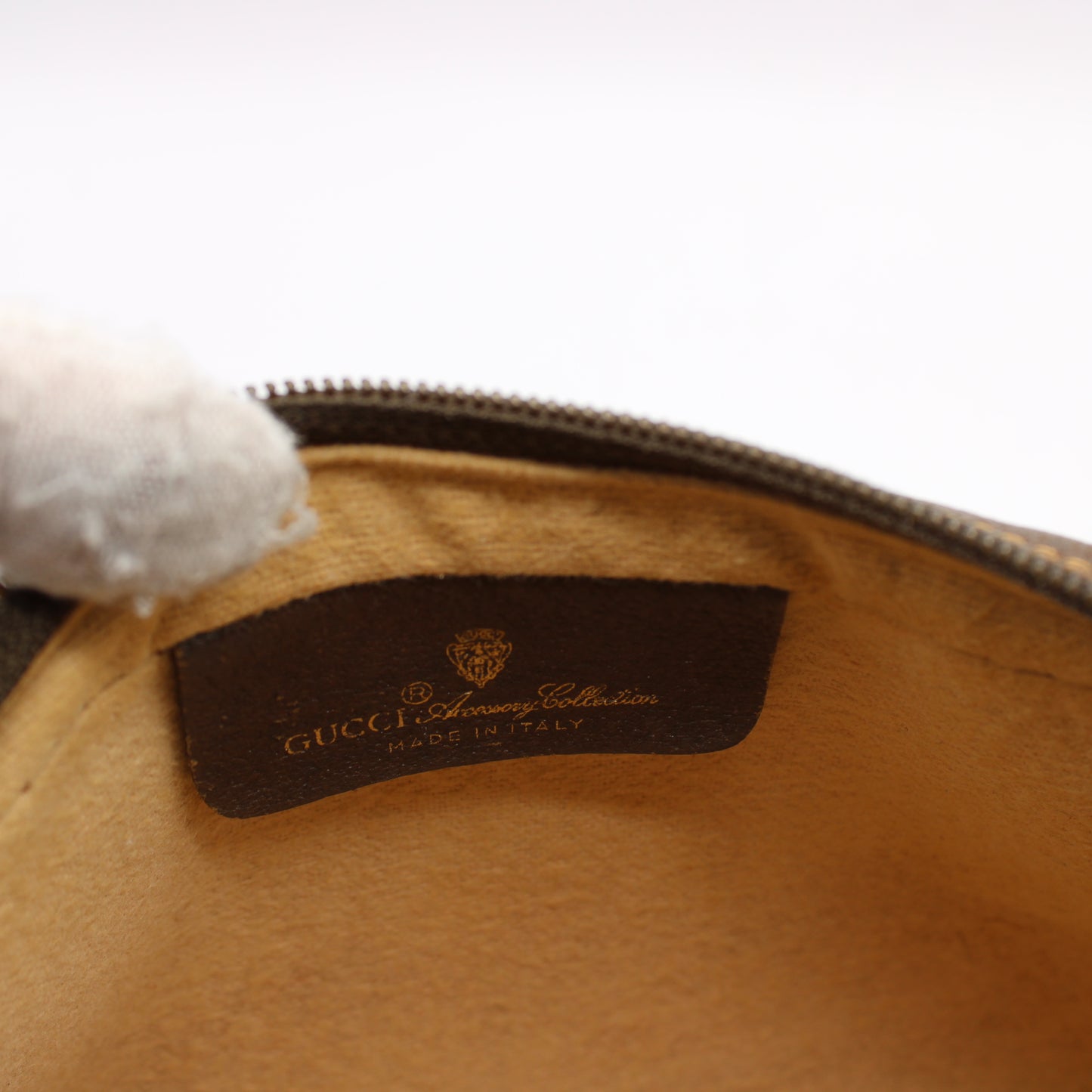 Gucci Ophidia Beige GG Supreme Canvas Brown Leather Crossbody Bag