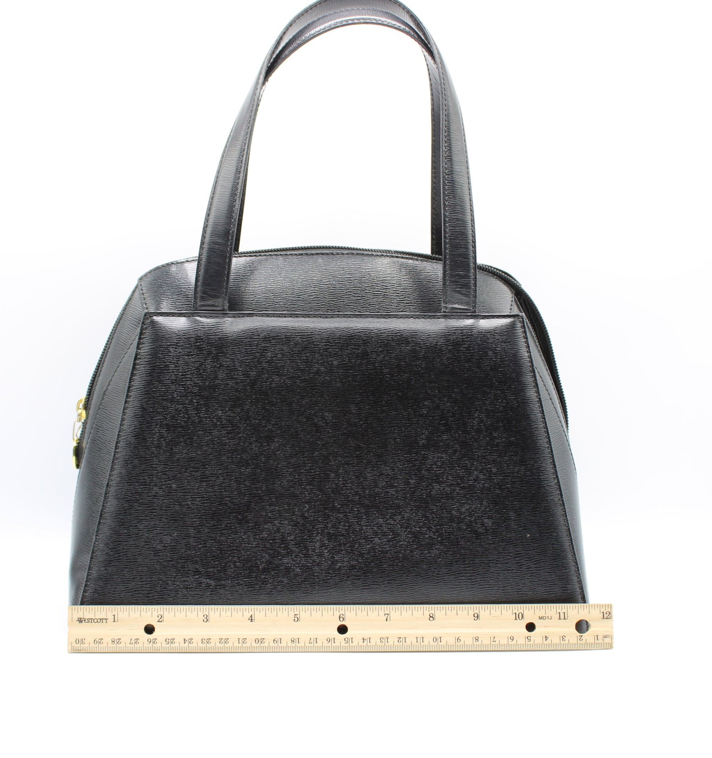 Christian Dior Black Saffiano Leather Gold Logo Shoulder Bag