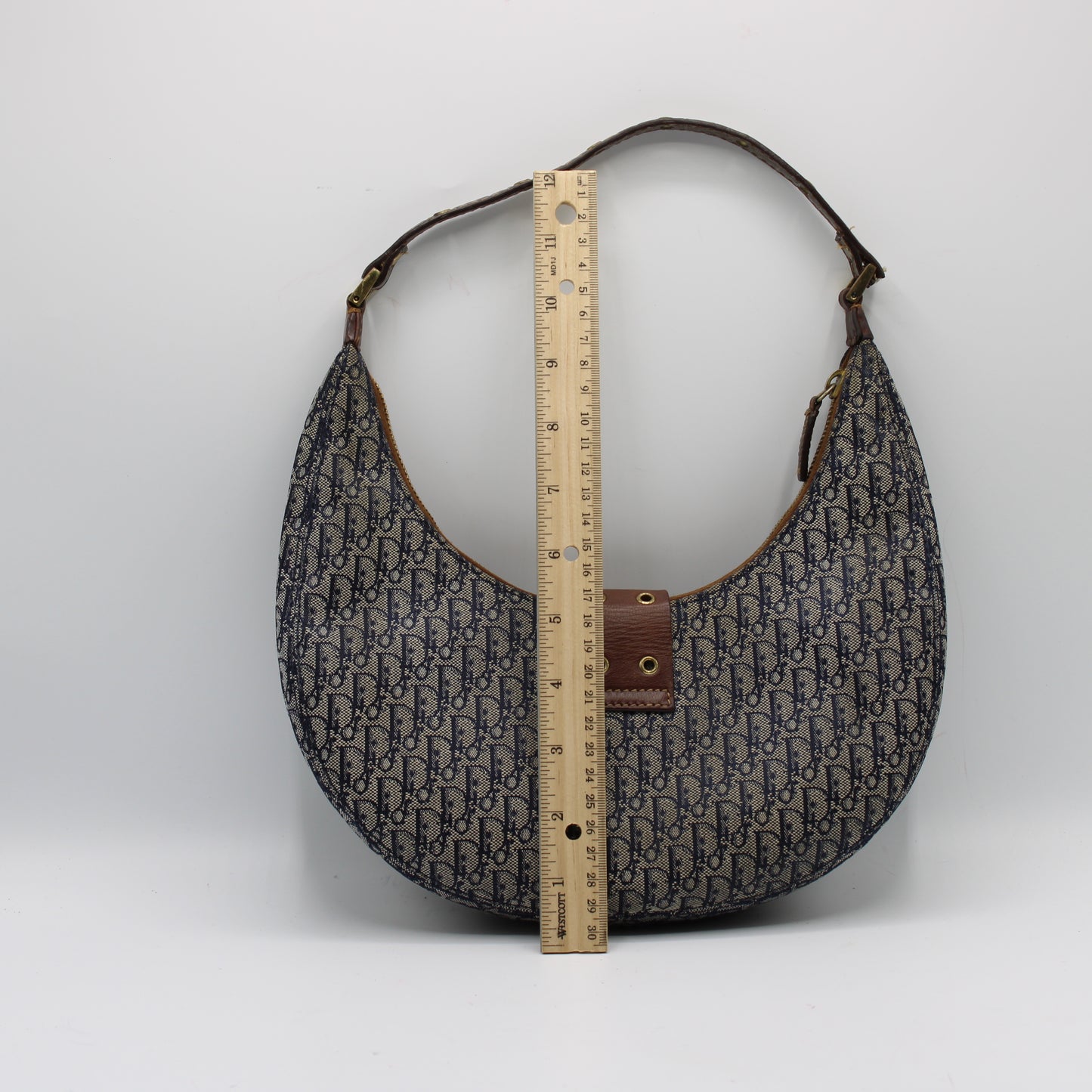 Christian Dior Blue Oblique Canvas Street Chic Hobo Bag