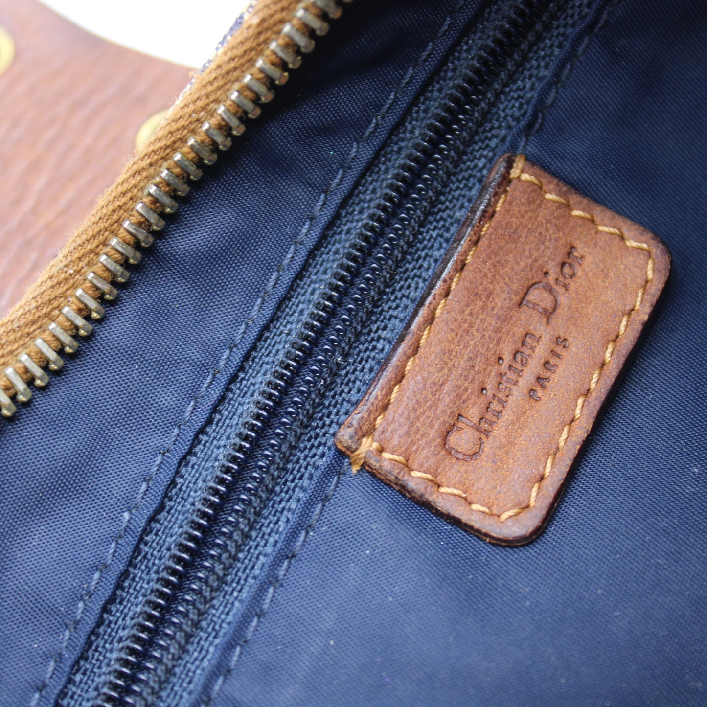 Fendi Blue Denim Leather Boat Shoulder Bag
