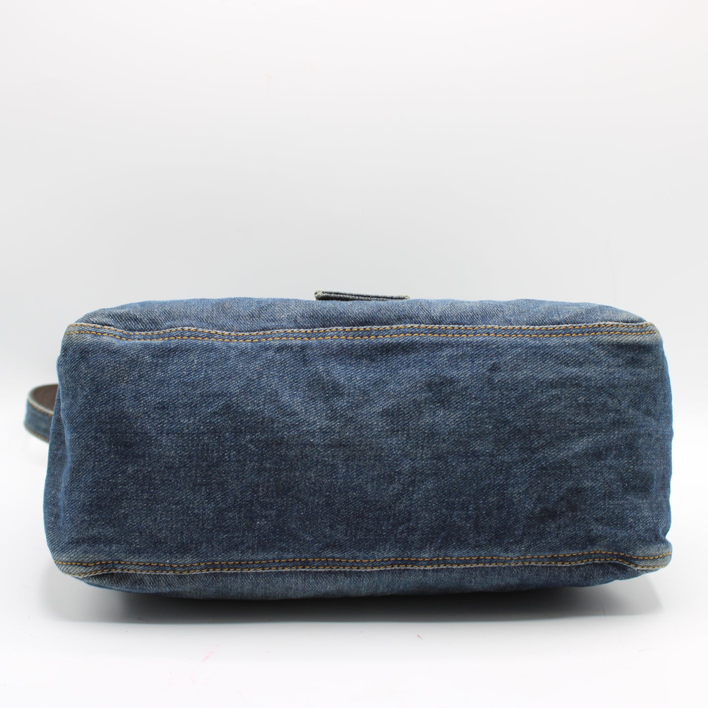 Fendi Blue Denim Mamma Baguette Shoulder Bag