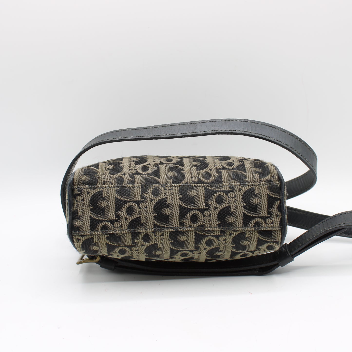 Christian Dior Navy Trotter Canvas Leather Crossbody Bag