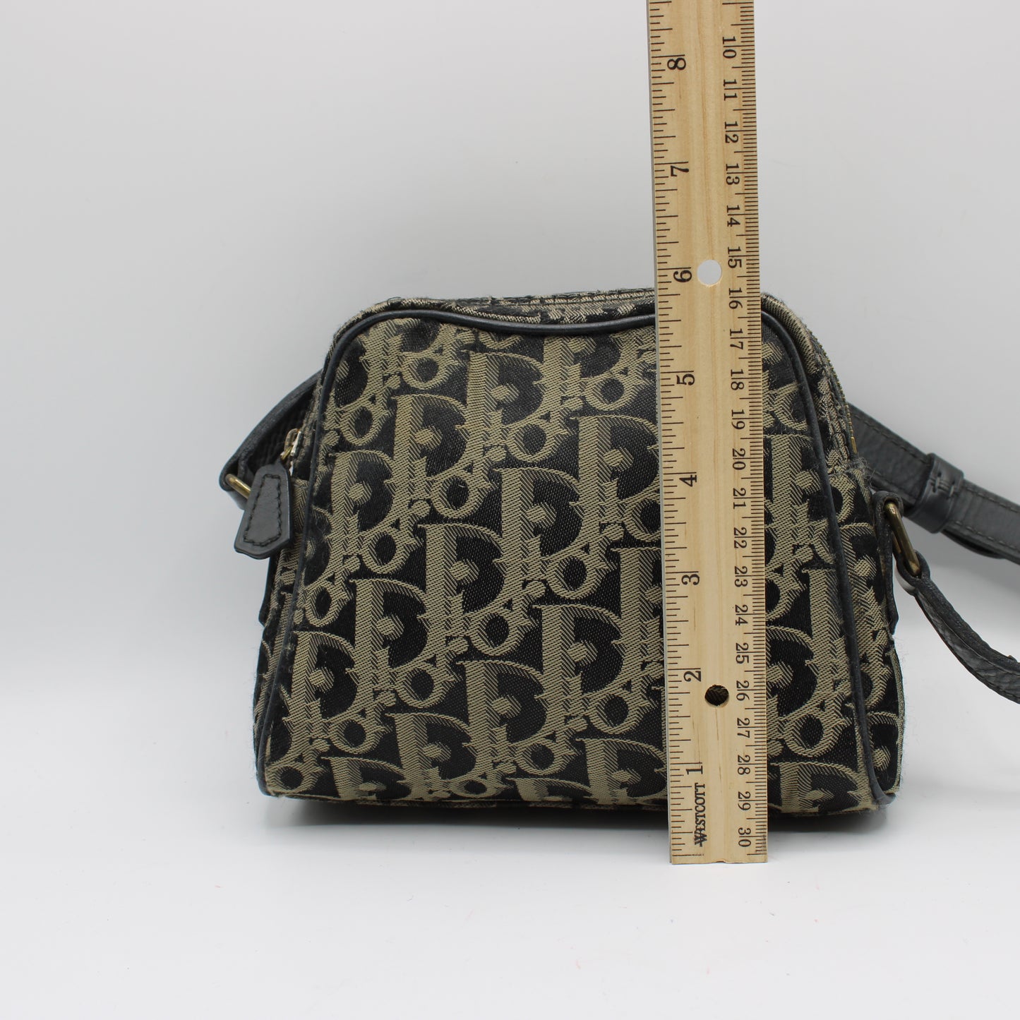 Christian Dior Navy Trotter Canvas Leather Crossbody Bag