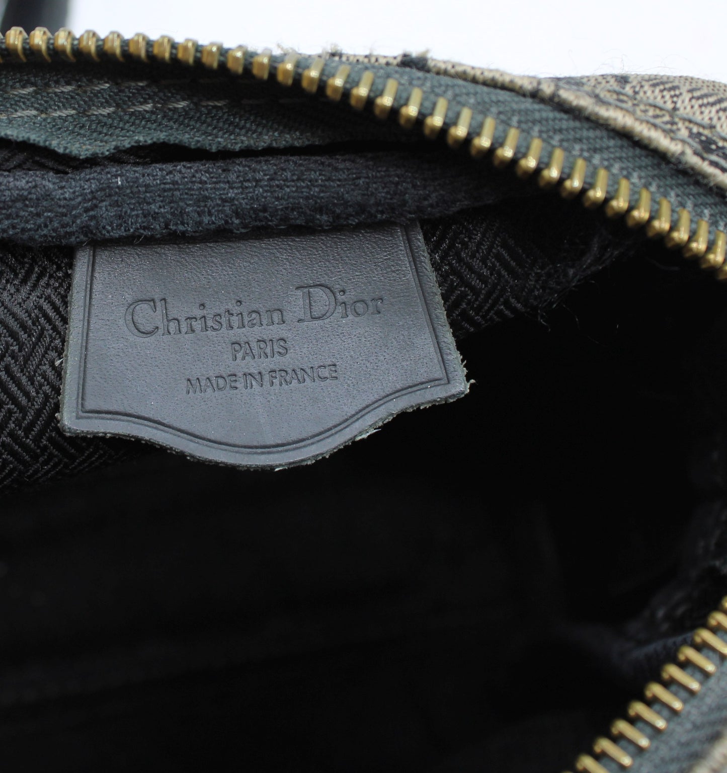 Christian Dior Navy Trotter Canvas Leather Crossbody Bag