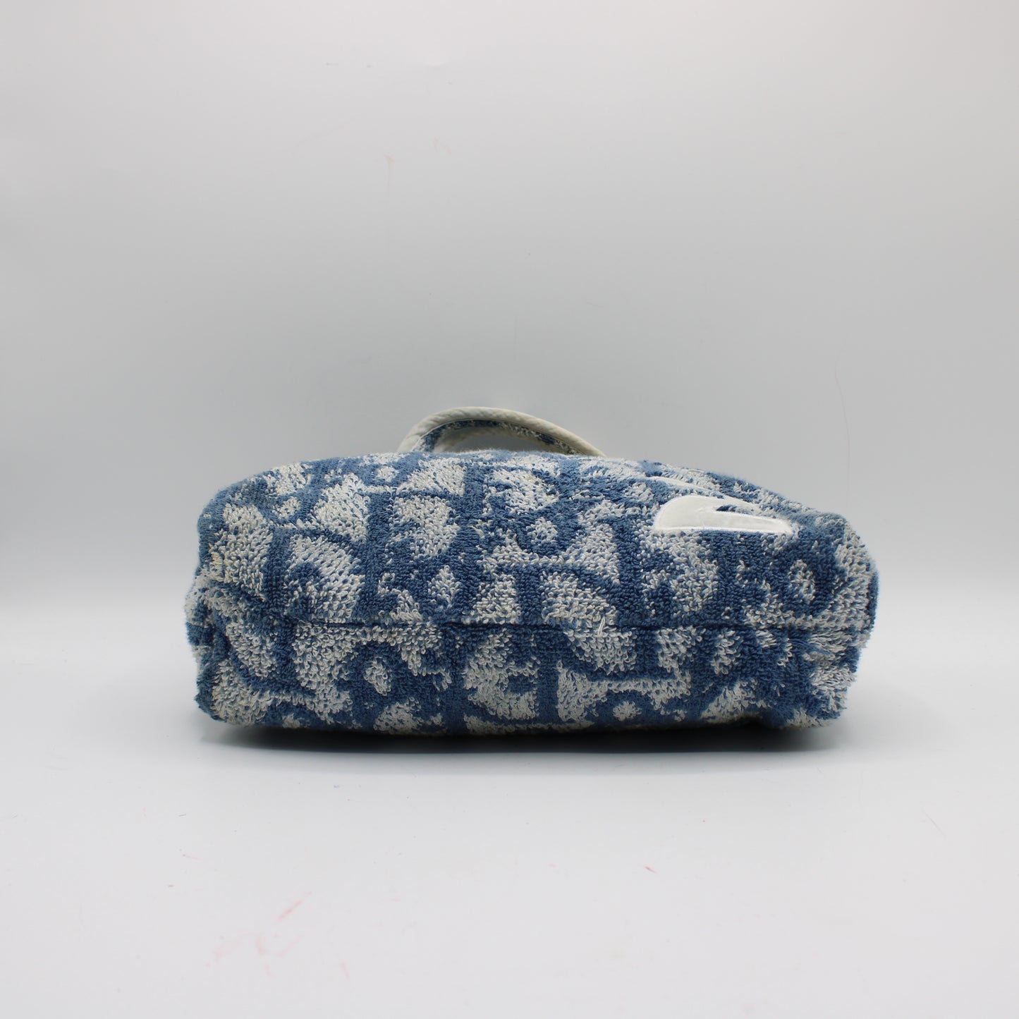 Christian Dior Blue Terry Cloth Number 2 Trotter Hand Bag