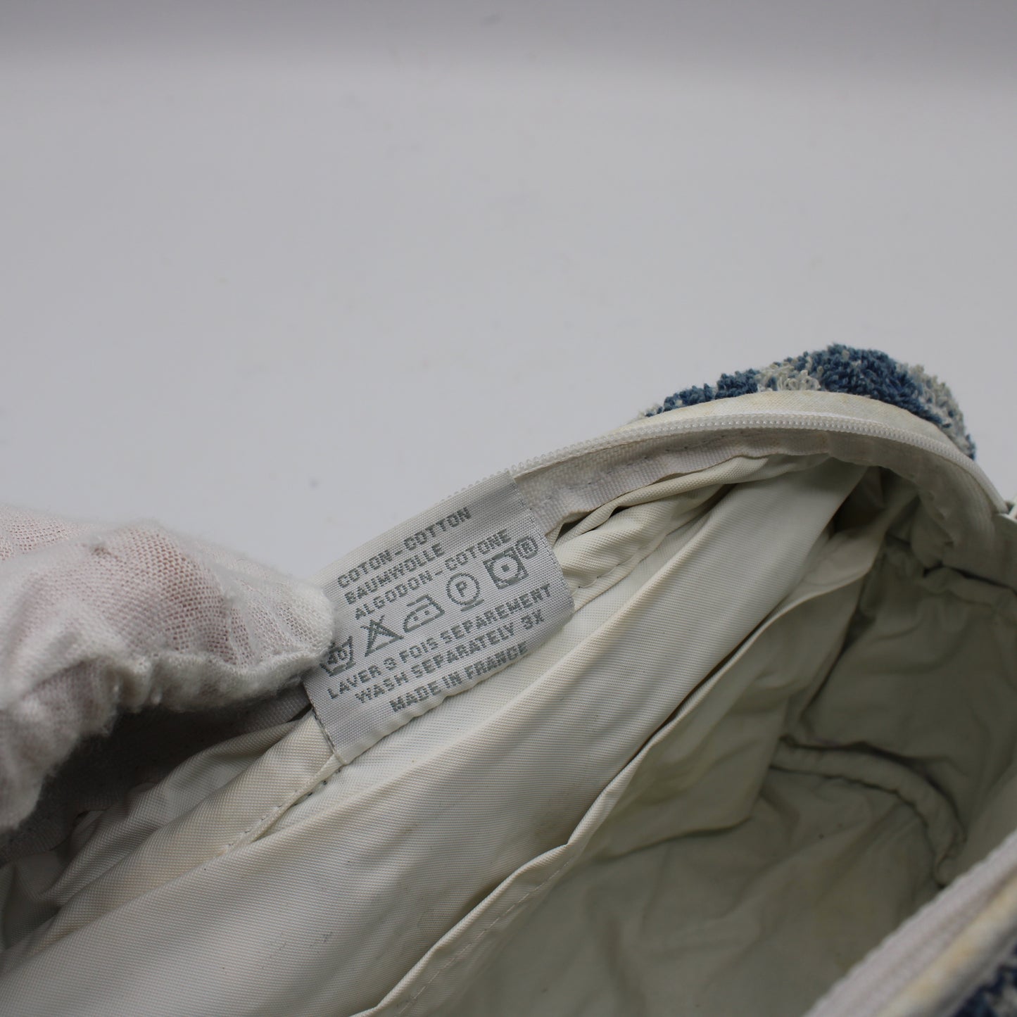 Christian Dior Blue Terry Cloth Number 2 Trotter Hand Bag