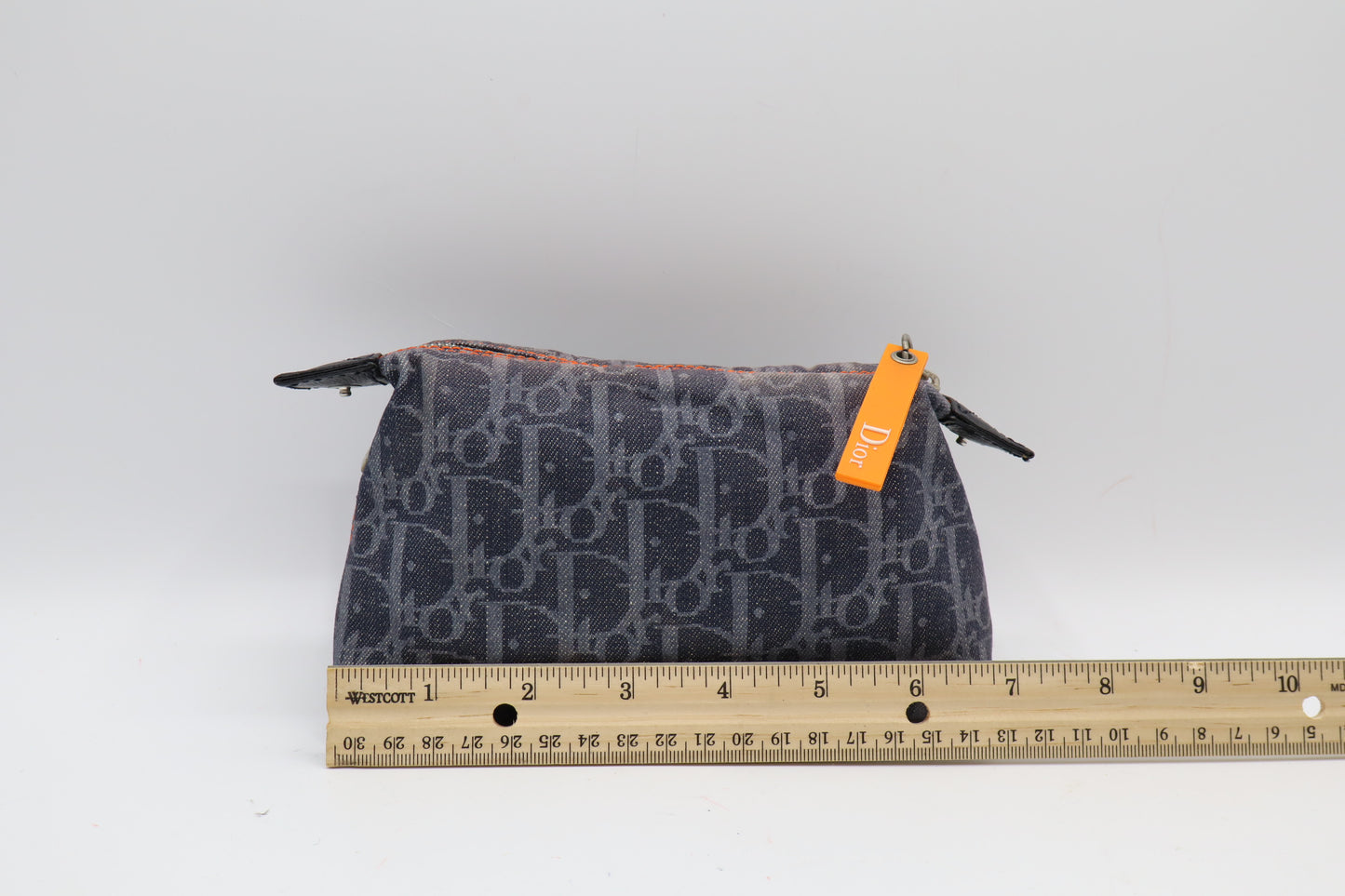 Christian Dior Navy Trotter Flight Canvas Phone Pouch