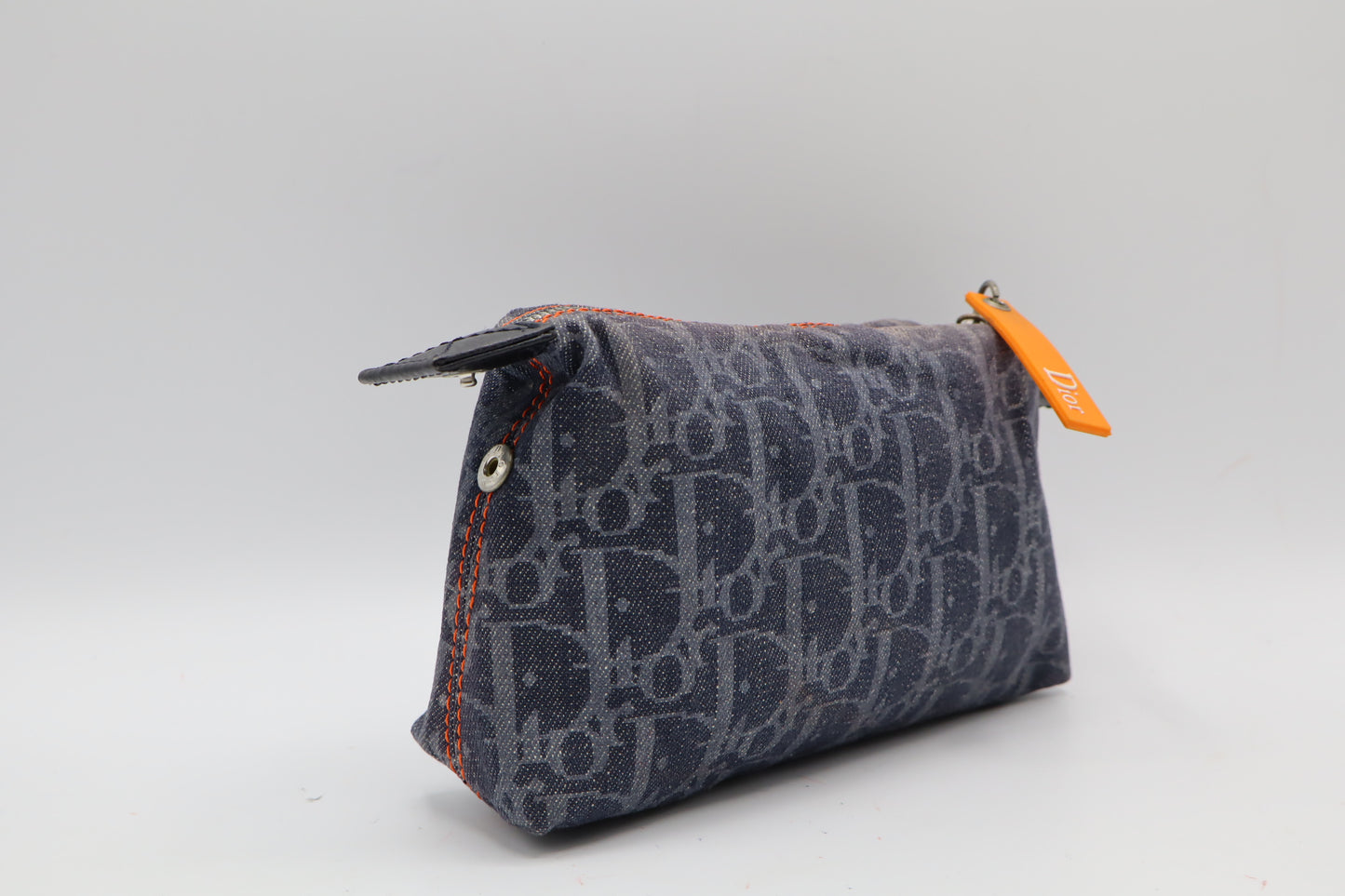 Christian Dior Navy Trotter Flight Canvas Phone Pouch