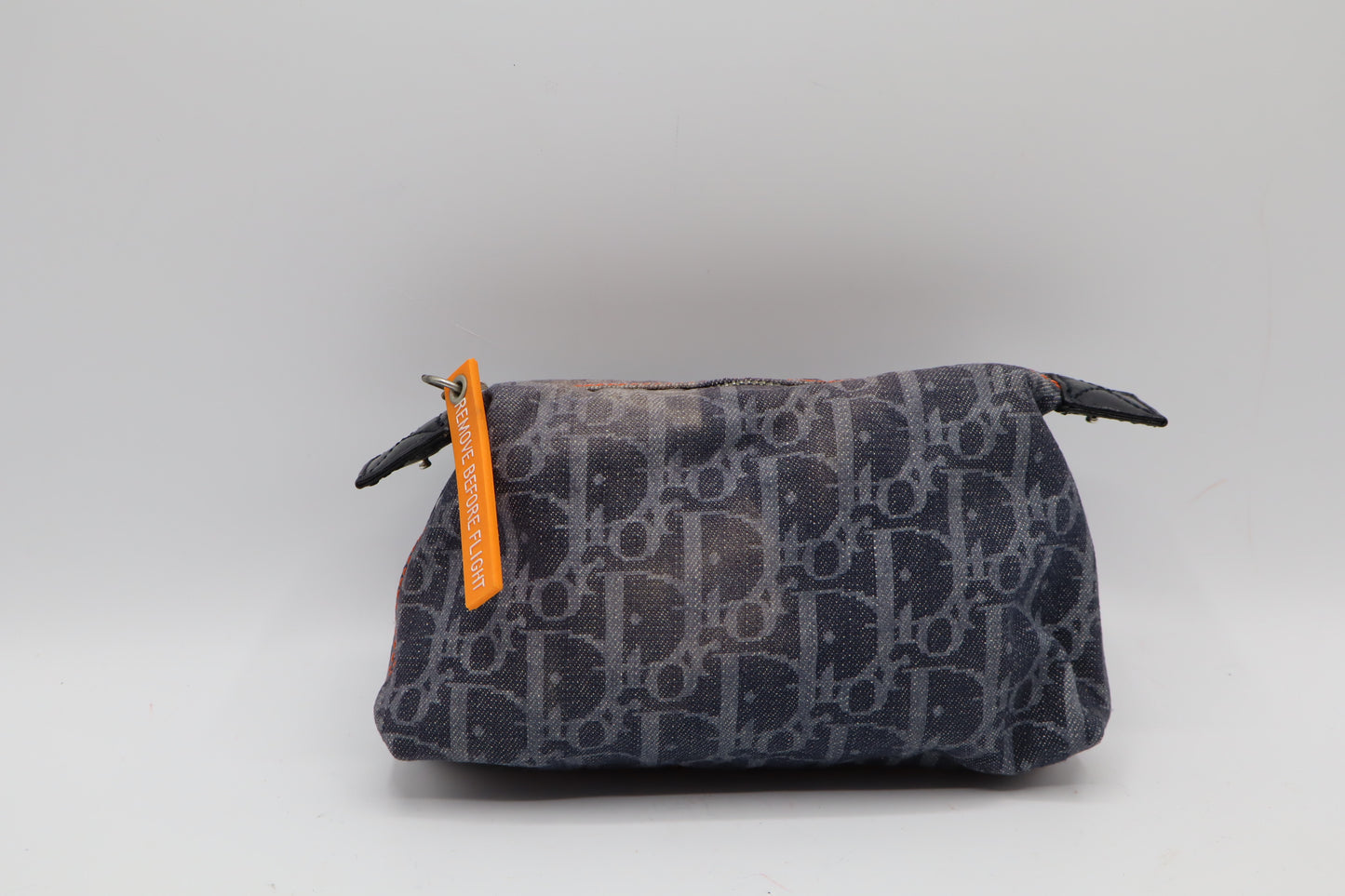 Christian Dior Navy Trotter Flight Canvas Phone Pouch