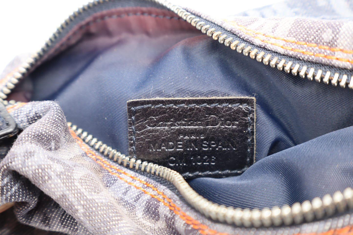 Christian Dior Navy Trotter Flight Canvas Phone Pouch