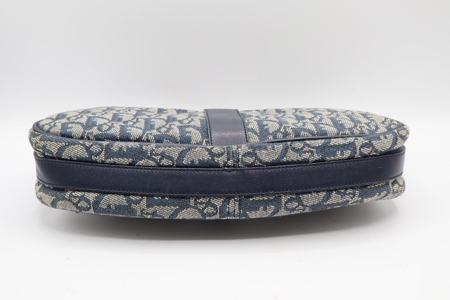 Christian Dior Navy Trotter Oblique Canvas Flap Shoulder Bag