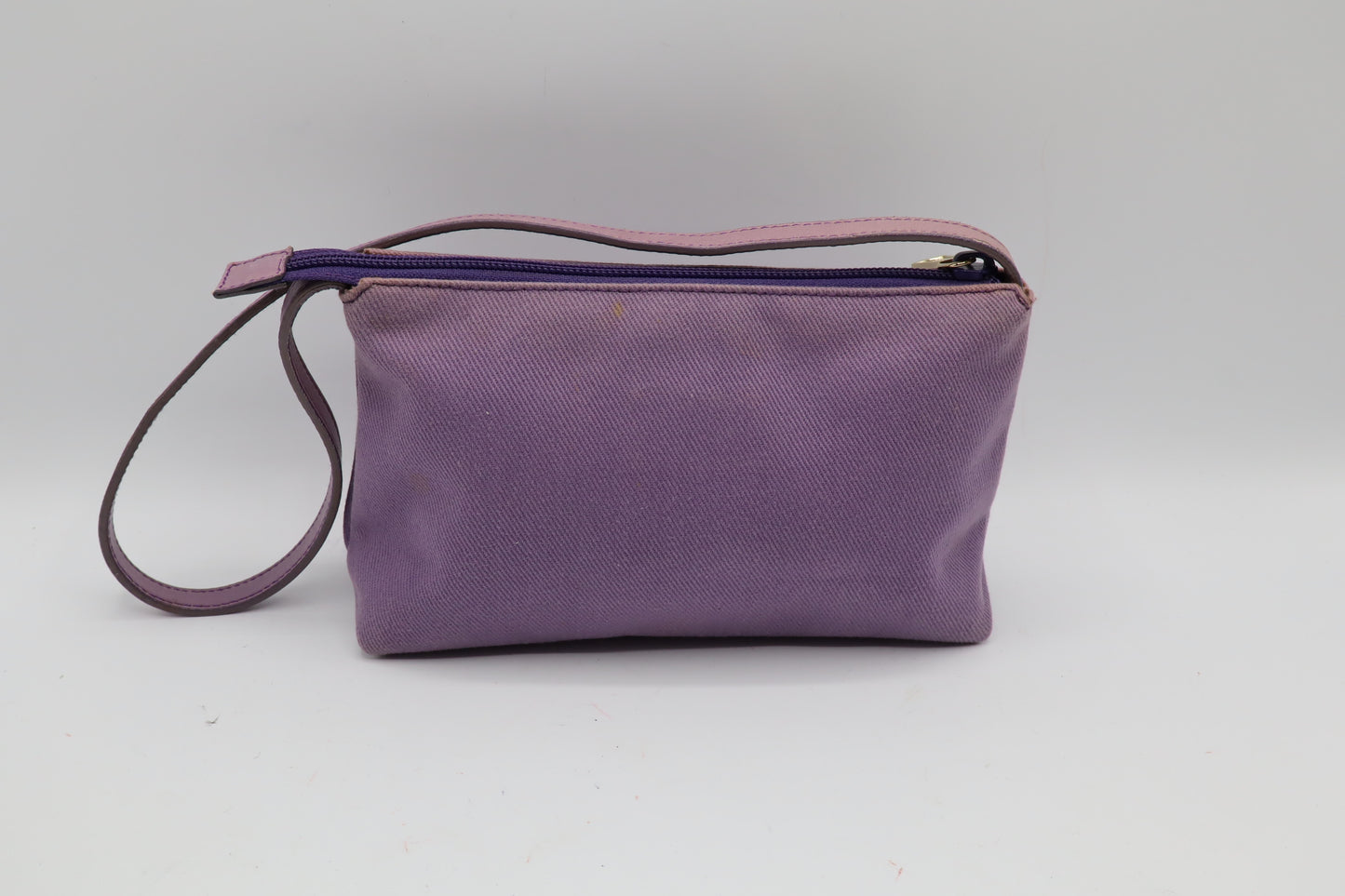 Yves Saint Laurent Purple Canvas Velvet Logo Shoulder Bag