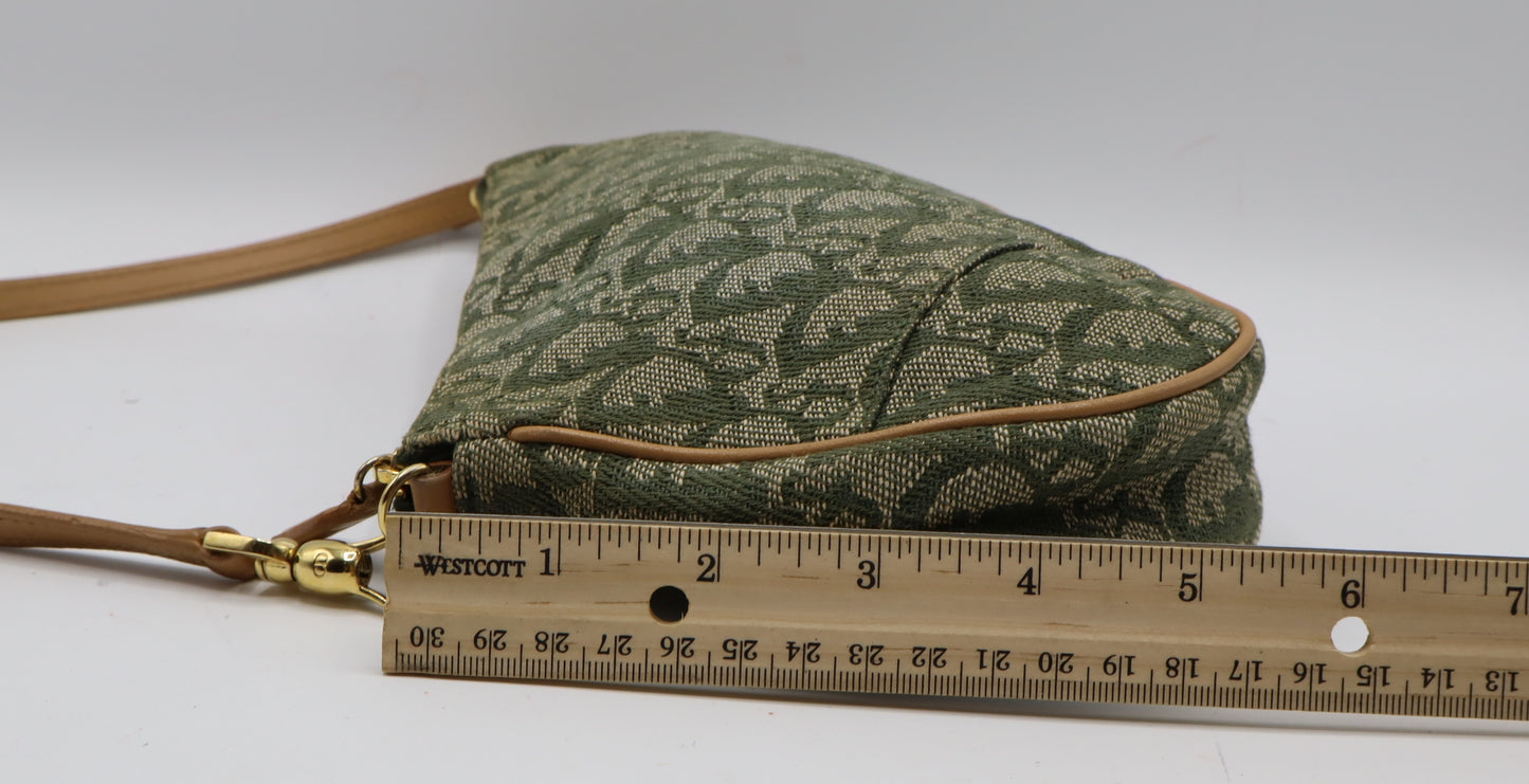 Christian Dior Khaki Oblique Canvas Saddle Shoulder Bag