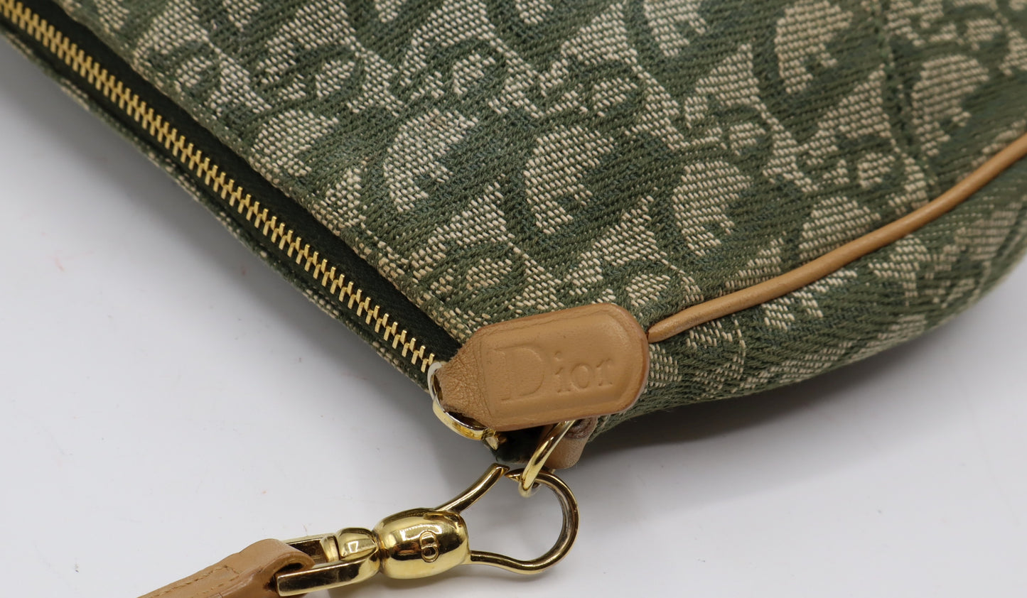 Christian Dior Khaki Oblique Canvas Saddle Shoulder Bag