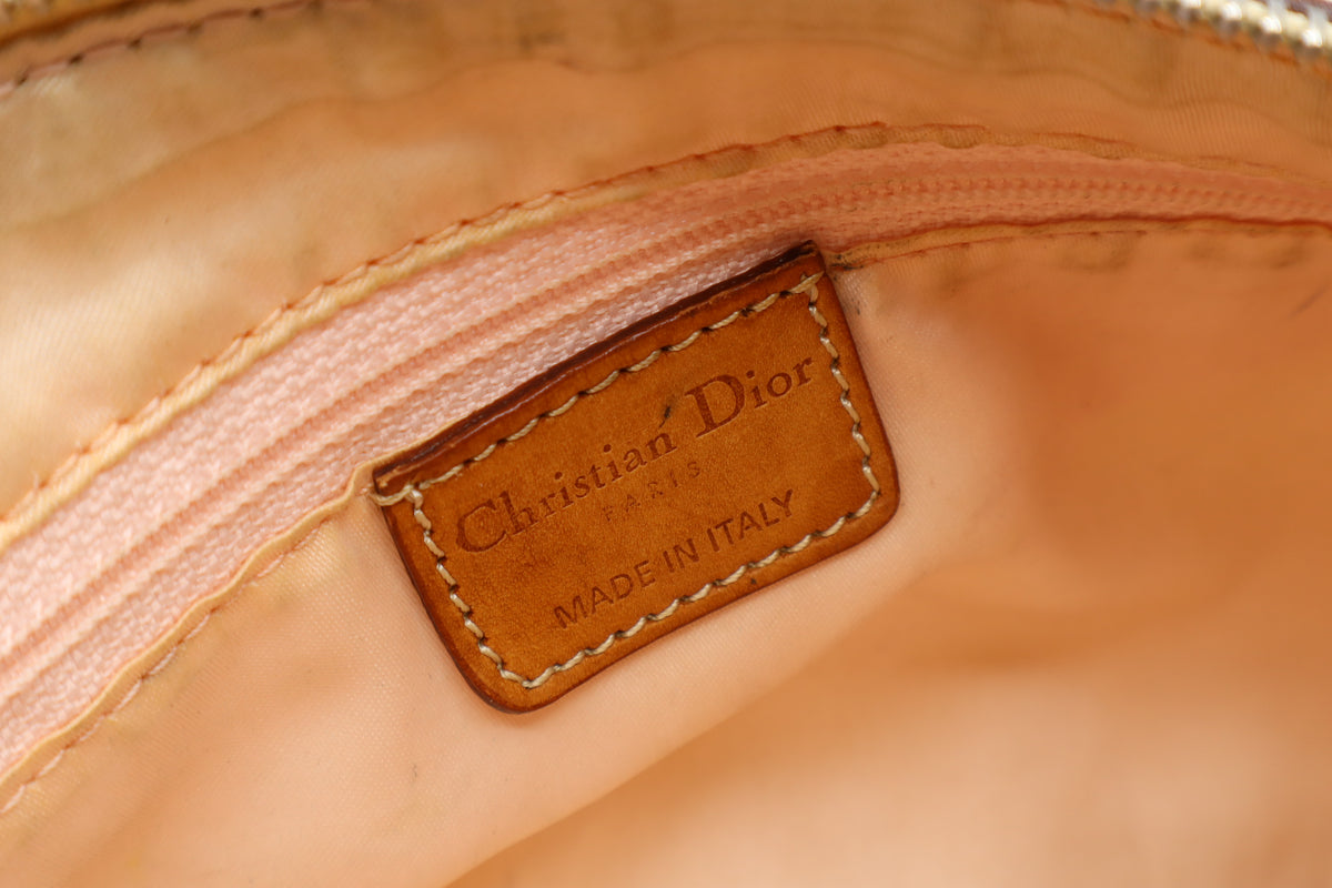 Christian Dior Beige Trotter Romantique Canvas Crossbody Shoulder Bag