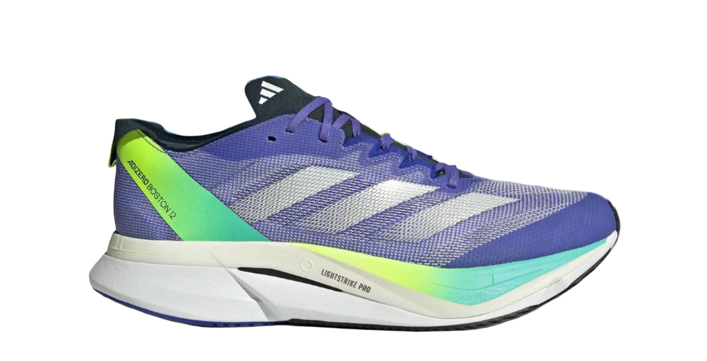 Adidas Adizero Boston 12 Cobalt Blue Running Sneakers Limited Boston Tribute Edition