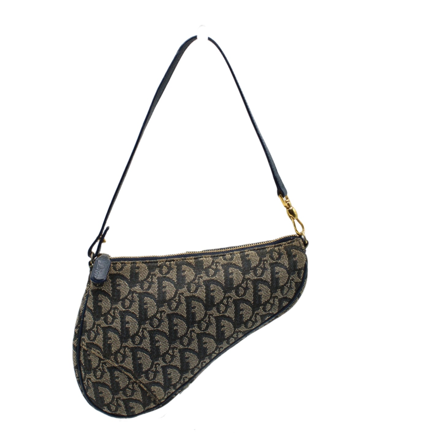 Christian Dior Dark Navy Diorissimo Trotter Saddle Pouch Bag