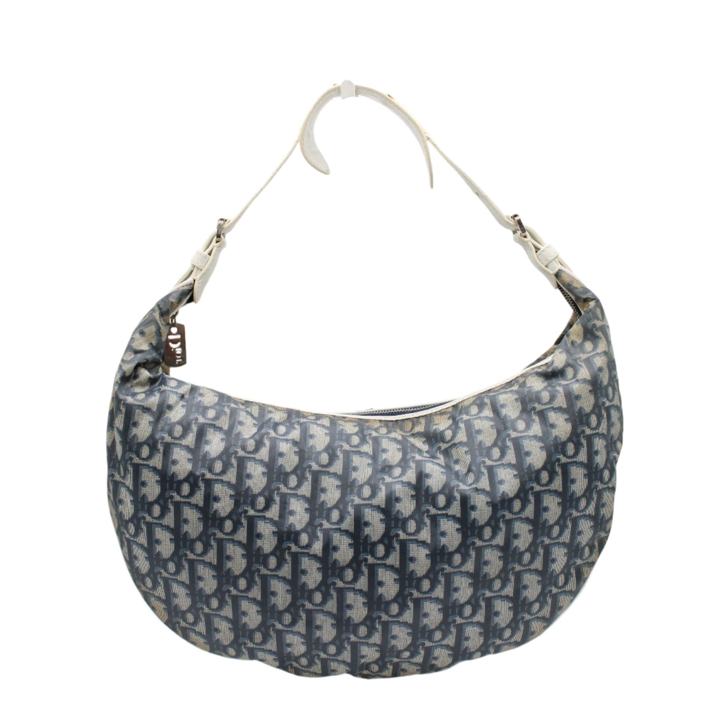 Christian Dior Navy Monogram Canvas Trotter Shoulder Bag