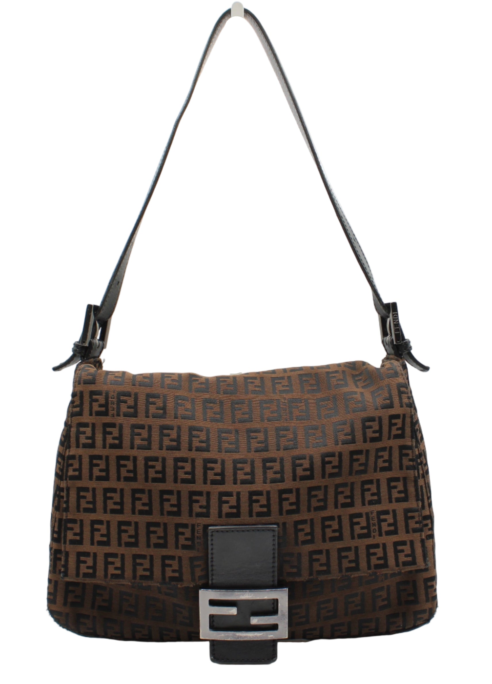 Fendi Brown Zucca Canvas Mama Baguette Shoulder Bag