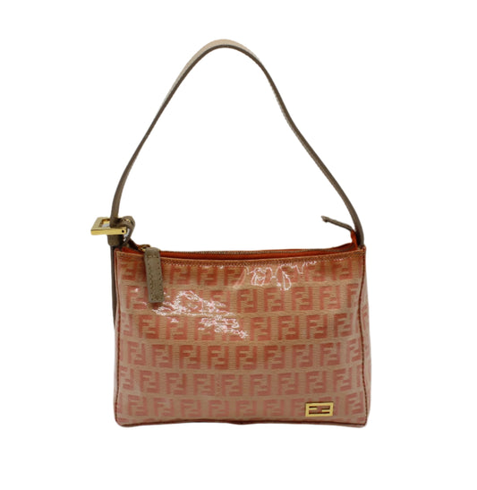 Fendi Peach Zucca Coated Canvas Mini Shoulder Bag