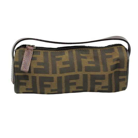 Fendi Zucca Cylinder Mini Bag with Leather Wristlet Handle #3