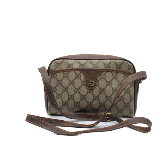 GUCCI Ophidia Beige GG Canvas Crossbody Bag 