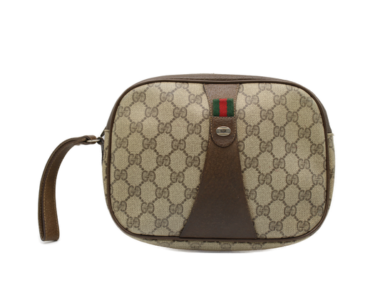 GUCCI Sherry Line GG Web Clutch Bag Vintage