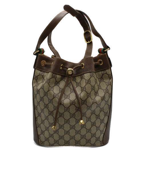 Gucci Ophidia Crossbody Brown Leather Bucket Bag