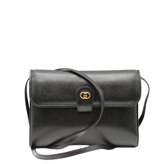 Gucci Black Leather Marmont Crossbody Bag