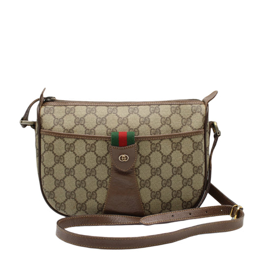 Gucci Brown GG Supreme Ophidia Crossbody Bag