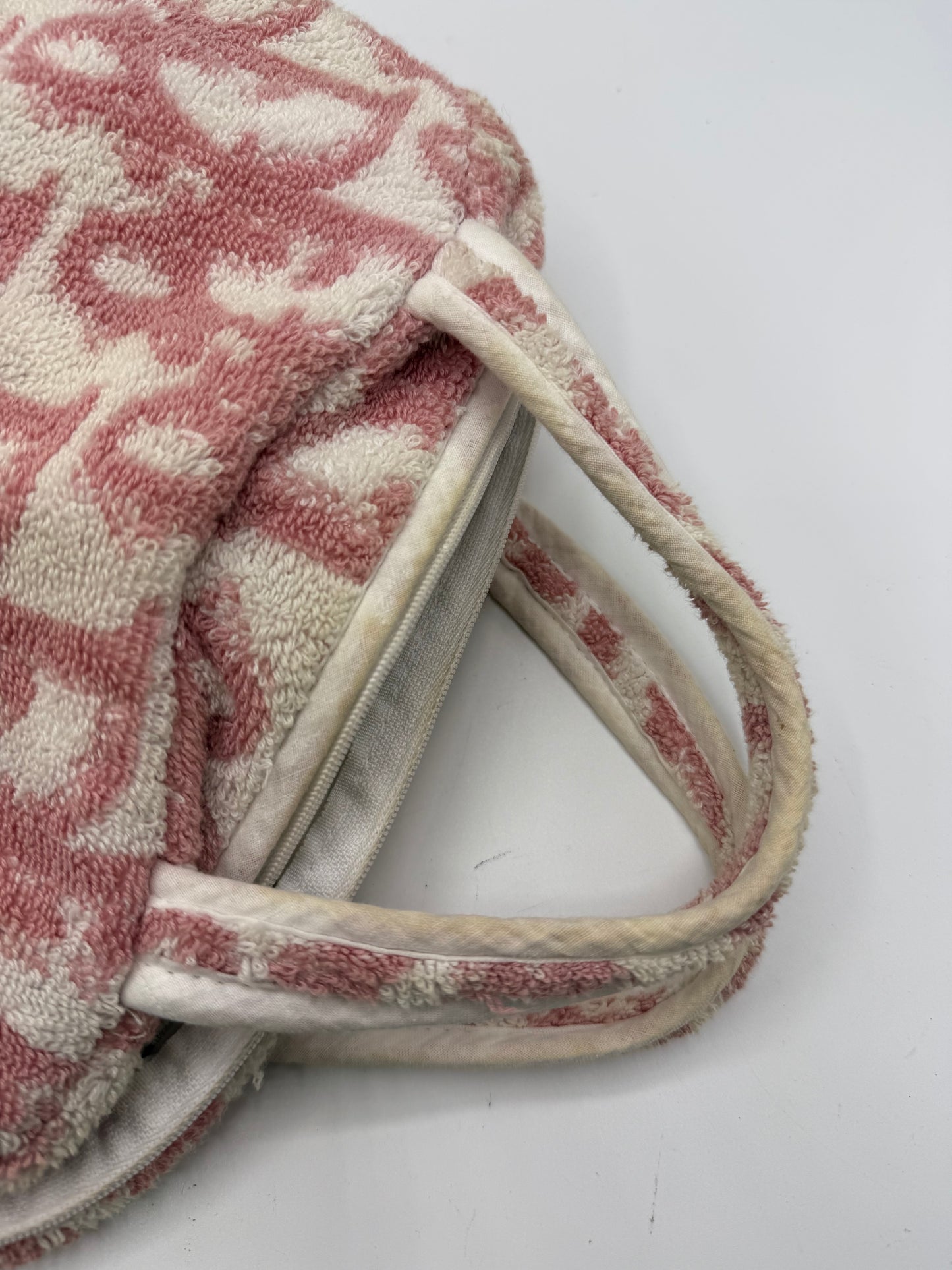 Christian Dior Pink Terry Cloth Oblique Mini Handbag