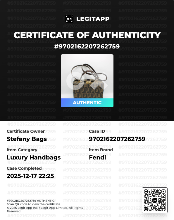 Fendi Brown Zucca Canvas Leather Vanity Crossbody Bag